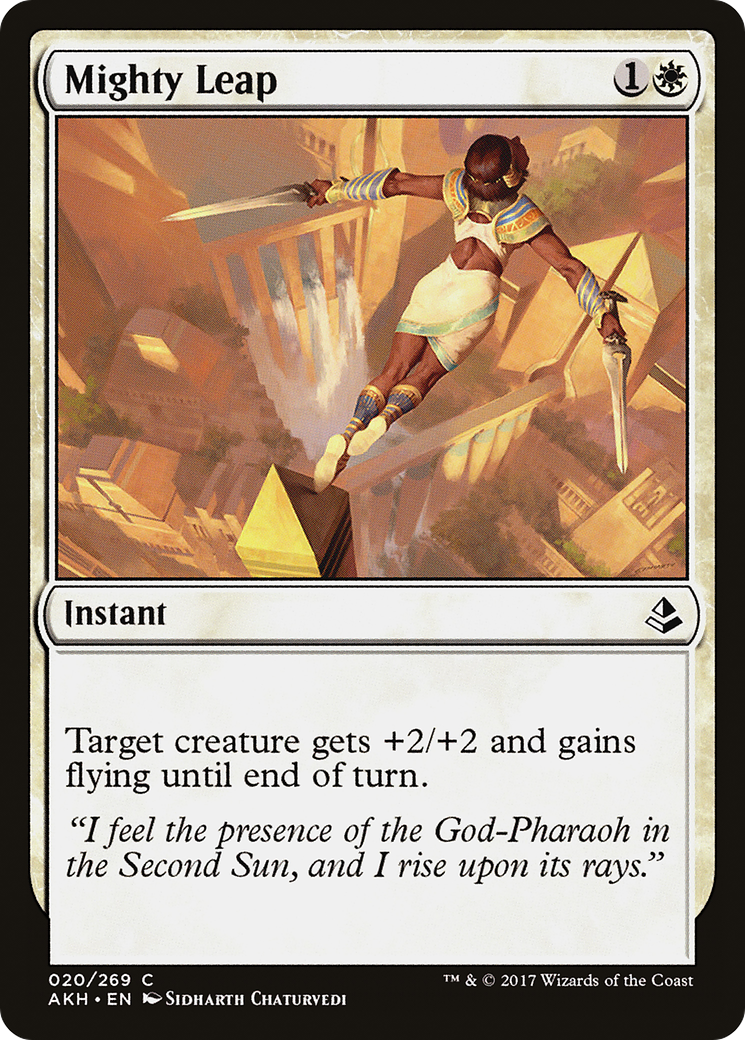 Mighty Leap (AKH-020) - Amonkhet Foil - Premium MTG Single from Wizards of the Coast - Just $0.08! Shop now at Game Crave Tournament Store