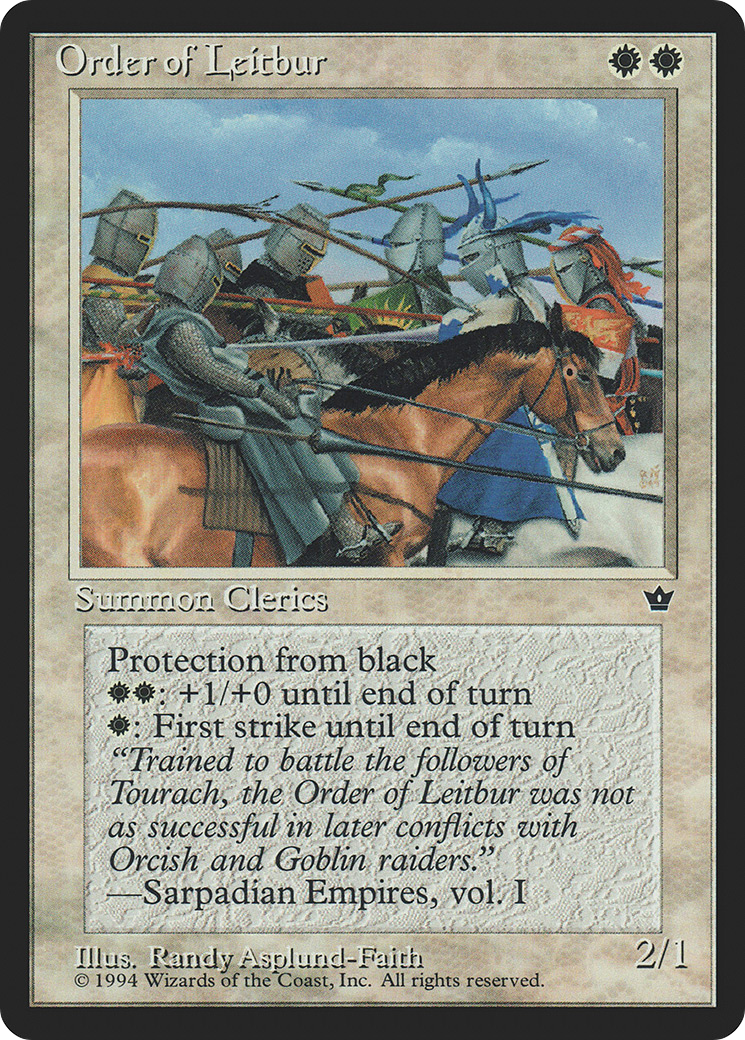 Order of Leitbur (FEM-16C) - Fallen Empires - Premium MTG Single from Wizards of the Coast - Just $0.25! Shop now at Game Crave Tournament Store