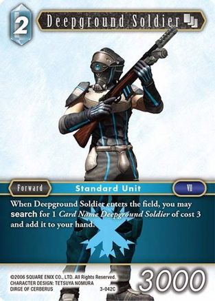 Deepground Soldier (3-042C) (OPUS III) Foil - Premium Final Fantasy Single from Opus III - Just $0.28! Shop now at Game Crave Tournament Store