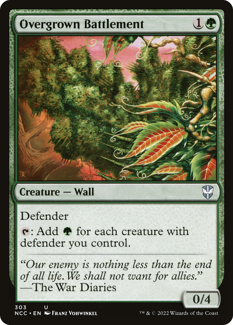 Overgrown Battlement (NCC-303) - New Capenna Commander - Premium MTG Single from Wizards of the Coast - Just $0.09! Shop now at Game Crave Tournament Store