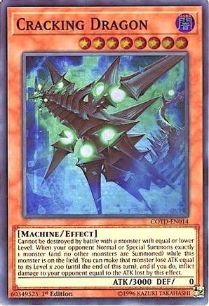 Cracking Dragon (COTD-EN014) - Code of the Duelist 1st Edition - Premium Yugioh Single from Konami - Just $0.25! Shop now at Game Crave Tournament Store