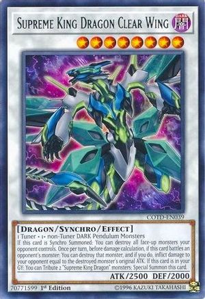 Supreme King Dragon Clear Wing (COTD-EN039) - Code of the Duelist Unlimited - Premium Yugioh Single from Konami - Just $0.40! Shop now at Game Crave Tournament Store