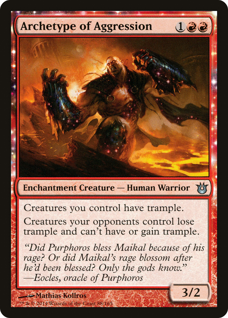 Archetype of Aggression (BNG-088) - Born of the Gods: (nyxtouched) Foil - Premium MTG Single from Wizards of the Coast - Just $1.26! Shop now at Game Crave Tournament Store