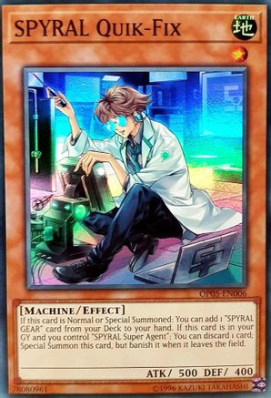 SPYRAL Quik-Fix (OP05-EN006) - OTS Tournament Pack 5 Unlimited - Premium Yugioh Single from Konami - Just $0.25! Shop now at Game Crave Tournament Store