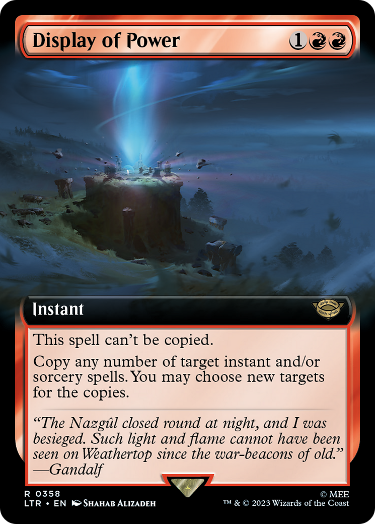 Display of Power (LTR-358) - The Lord of the Rings: Tales of Middle-earth: (Extended Art) Foil - Premium MTG Single from Wizards of the Coast - Just $1.54! Shop now at Game Crave Tournament Store