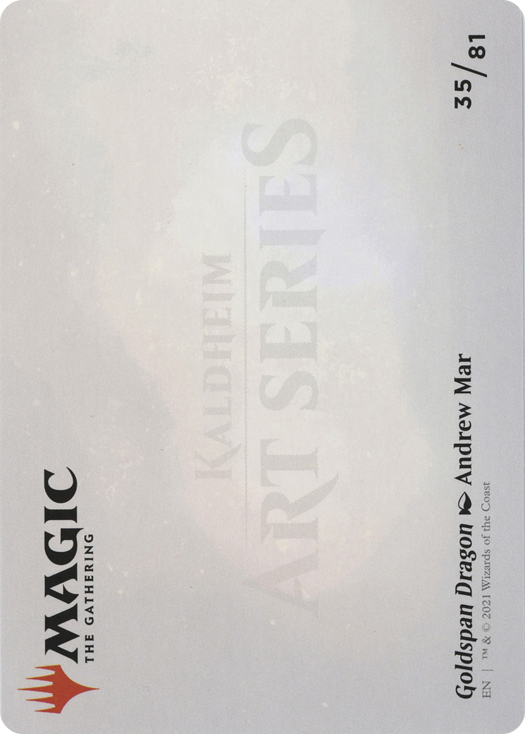 Goldspan Dragon // Goldspan Dragon (AKHM-035) - Kaldheim Art Series (Borderless) - Premium MTG Single from Wizards of the Coast - Just $0! Shop now at Game Crave Tournament Store