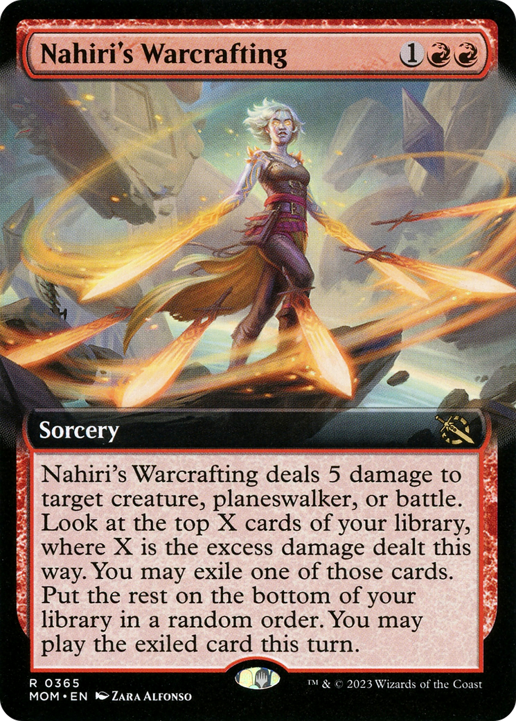 Nahiri's Warcrafting (MOM-365) - March of the Machine: (Extended Art) Foil - Premium MTG Single from Wizards of the Coast - Just $0.08! Shop now at Game Crave Tournament Store