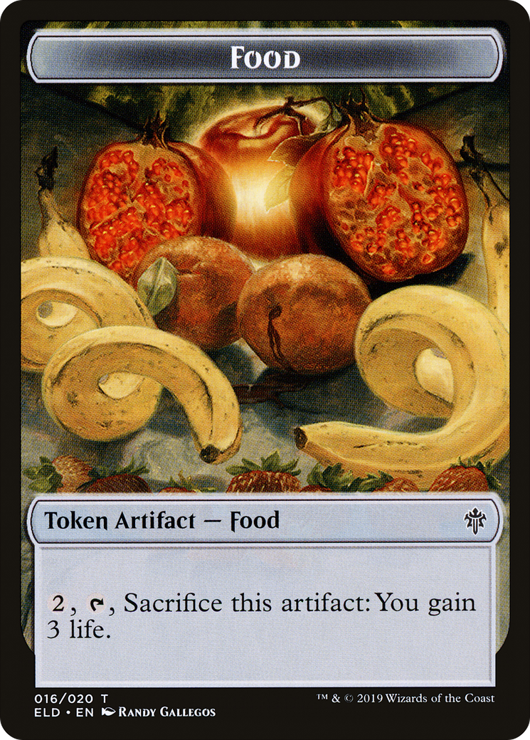 Food (TELD-016) - Throne of Eldraine Tokens Foil - Premium MTG Single from Wizards of the Coast - Just $0! Shop now at Game Crave Tournament Store
