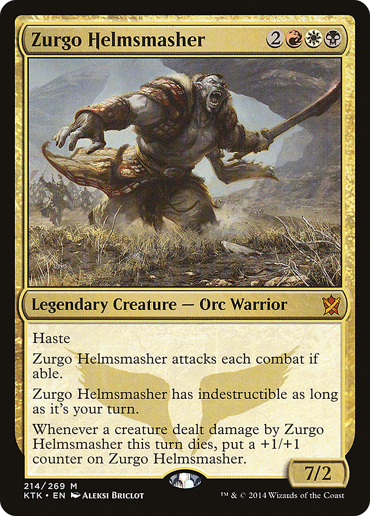 Zurgo Helmsmasher (KTK-214) - Khans of Tarkir - Premium MTG Single from Wizards of the Coast - Just $0.13! Shop now at Game Crave Tournament Store
