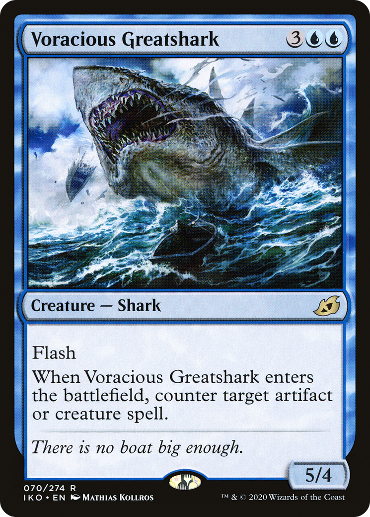 Voracious Greatshark (IKO-070) - Ikoria: Lair of Behemoths Foil - Premium MTG Single from Wizards of the Coast - Just $0.09! Shop now at Game Crave Tournament Store