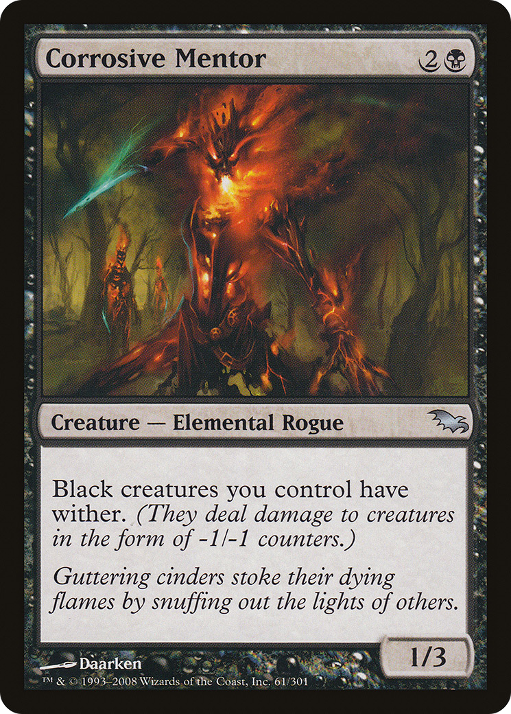 Corrosive Mentor (SHM-061) - Shadowmoor - Premium MTG Single from Wizards of the Coast - Just $3.83! Shop now at Game Crave Tournament Store