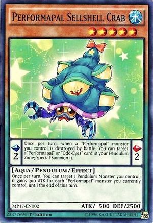 Performapal Sellshell Crab (MP17-EN002) - 2017 Mega-Tins Mega Pack 1st Edition - Premium Yugioh Single from Konami - Just $0.25! Shop now at Game Crave Tournament Store