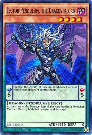 Lector Pendulum, the Dracoverlord (MP17-EN014) - 2017 Mega-Tins Mega Pack 1st Edition - Premium Yugioh Single from Konami - Just $0.24! Shop now at Game Crave Tournament Store