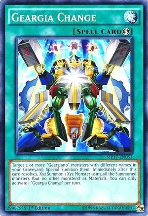 Geargia Change (MP17-EN053) - 2017 Mega-Tins Mega Pack 1st Edition - Premium Yugioh Single from Konami - Just $0.08! Shop now at Game Crave Tournament Store