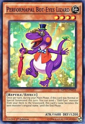 Performapal Bot-Eyes Lizard (MP17-EN058) - 2017 Mega-Tins Mega Pack 1st Edition - Premium Yugioh Single from Konami - Just $0.25! Shop now at Game Crave Tournament Store