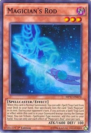 Magician's Rod (MP17-EN074) - 2017 Mega-Tins Mega Pack 1st Edition - Premium Yugioh Single from Konami - Just $2.79! Shop now at Game Crave Tournament Store