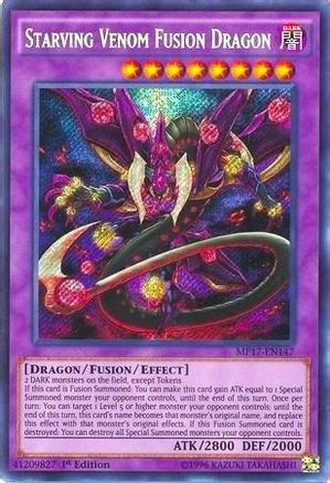 Starving Venom Fusion Dragon (MP17-EN147) - 2017 Mega-Tins Mega Pack 1st Edition - Premium Yugioh Single from Konami - Just $2.43! Shop now at Game Crave Tournament Store
