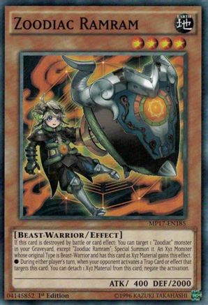 Zoodiac Ramram (MP17-EN185) - 2017 Mega-Tins Mega Pack 1st Edition - Premium Yugioh Single from Konami - Just $0.25! Shop now at Game Crave Tournament Store