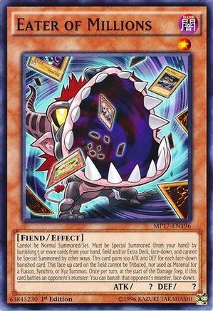 Eater of Millions (MP17-EN196) - 2017 Mega-Tins Mega Pack 1st Edition - Premium Yugioh Single from Konami - Just $0.25! Shop now at Game Crave Tournament Store