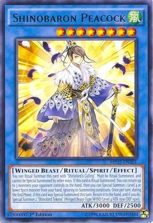 Shinobaron Peacock (MP17-EN201) - 2017 Mega-Tins Mega Pack 1st Edition - Premium Yugioh Single from Konami - Just $0.89! Shop now at Game Crave Tournament Store
