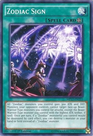 Zodiac Sign (MP17-EN211) - 2017 Mega-Tins Mega Pack 1st Edition - Premium Yugioh Single from Konami - Just $0.25! Shop now at Game Crave Tournament Store
