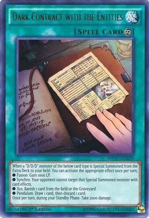 Dark Contract with the Entities (MP17-EN239) - 2017 Mega-Tins Mega Pack 1st Edition - Premium Yugioh Single from Konami - Just $0.25! Shop now at Game Crave Tournament Store
