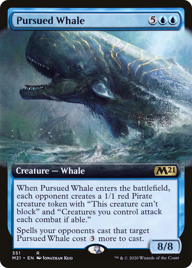 Pursued Whale (M21-351) - Core Set 2021: (Extended Art) Foil - Premium MTG Single from Wizards of the Coast - Just $0.10! Shop now at Game Crave Tournament Store