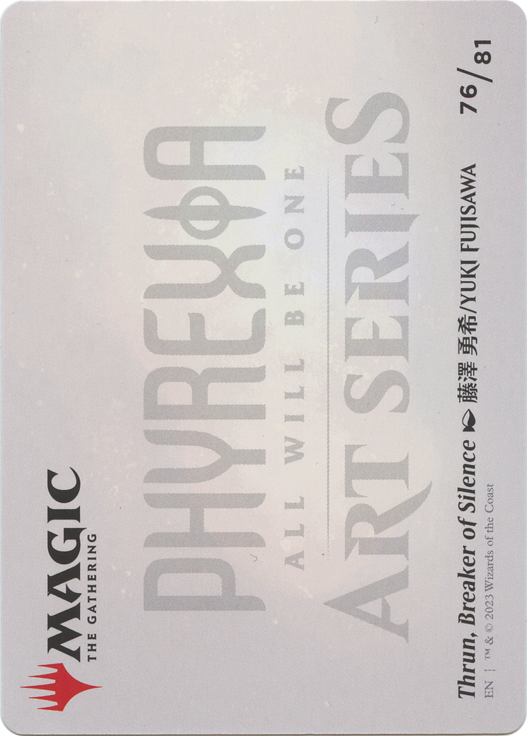 Thrun, Breaker of Silence // Thrun, Breaker of Silence (AONE-076) - Phyrexia: All Will Be One Art Series (Borderless) Foil - Premium MTG Single from Wizards of the Coast - Just $0! Shop now at Game Crave Tournament Store
