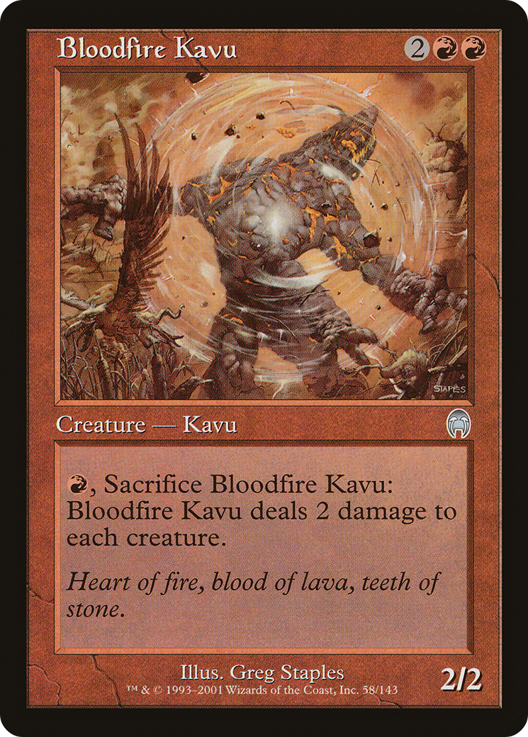 Bloodfire Kavu (APC-058) - Apocalypse Foil - Premium MTG Single from Wizards of the Coast - Just $0.08! Shop now at Game Crave Tournament Store