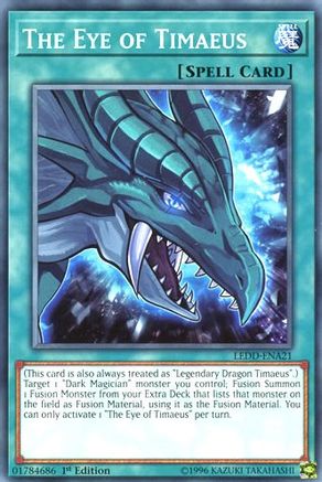 The Eye of Timaeus (LEDD-ENA21) - Legendary Dragon Decks 1st Edition - Premium Yugioh Single from Konami - Just $3.11! Shop now at Game Crave Tournament Store