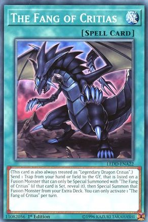 The Fang of Critias (LEDD-ENA22) - Legendary Dragon Decks 1st Edition - Premium Yugioh Single from Konami - Just $1.21! Shop now at Game Crave Tournament Store