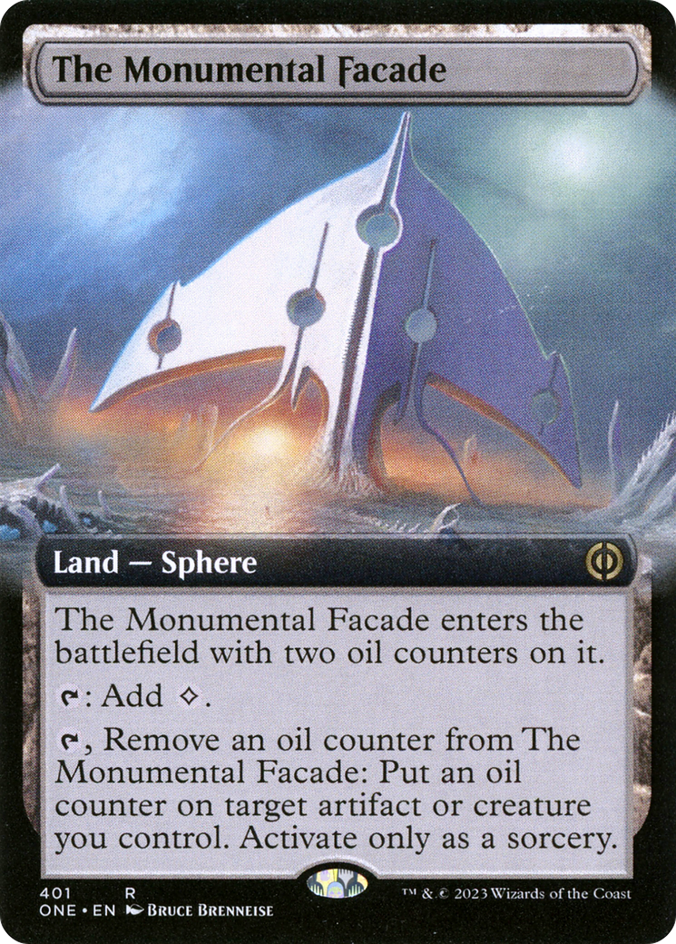 The Monumental Facade (ONE-401) - Phyrexia: All Will Be One: (Extended Art) - Premium MTG Single from Wizards of the Coast - Just $0.08! Shop now at Game Crave Tournament Store