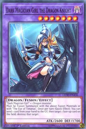 Game Crave Tournament Store - Dark Magician Girl the Dragon Knight (LEDD-ENA36) - Legendary Dragon Decks 1st Edition Game Crave Tournament Store - Dark Magician Girl the Dragon Knight (LEDD-ENA36) - Legendary Dragon Decks 1st Edition