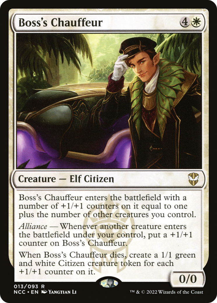 Boss's Chauffeur (NCC-013) - New Capenna Commander - Premium MTG Single from Wizards of the Coast - Just $0.08! Shop now at Game Crave Tournament Store