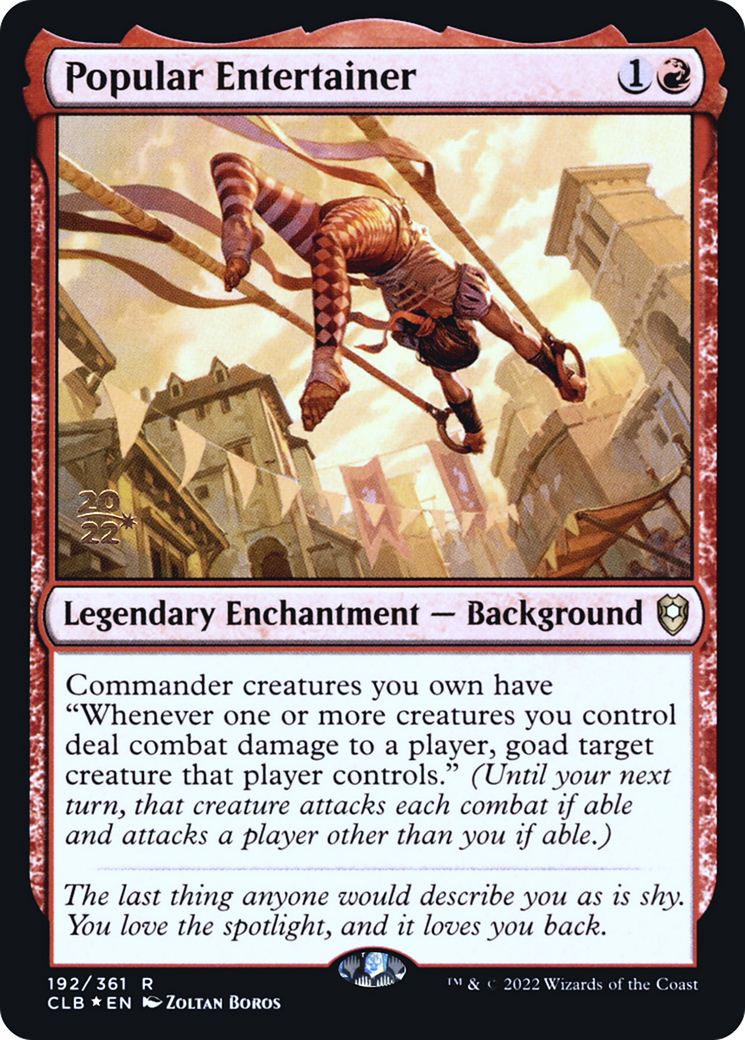 Popular Entertainer (PCLB-192S) - Battle for Baldur's Gate Promos Foil - Premium MTG Single from Wizards of the Coast - Just $0.38! Shop now at Game Crave Tournament Store