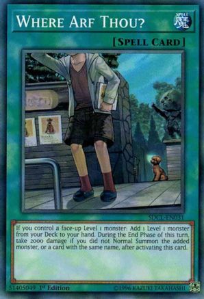 Where Arf Thou? (SDCL-EN031) - Structure Deck: Cyberse Link 1st Edition - Premium Yugioh Single from Konami - Just $0.25! Shop now at Game Crave Tournament Store