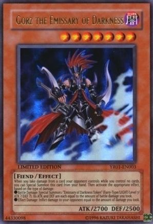 Gorz the Emissary of Darkness (YR01-EN003) - Yu-Gi-Oh! R Manga Promo Limited - Premium Yugioh Single from Konami - Just $14.32! Shop now at Game Crave Tournament Store