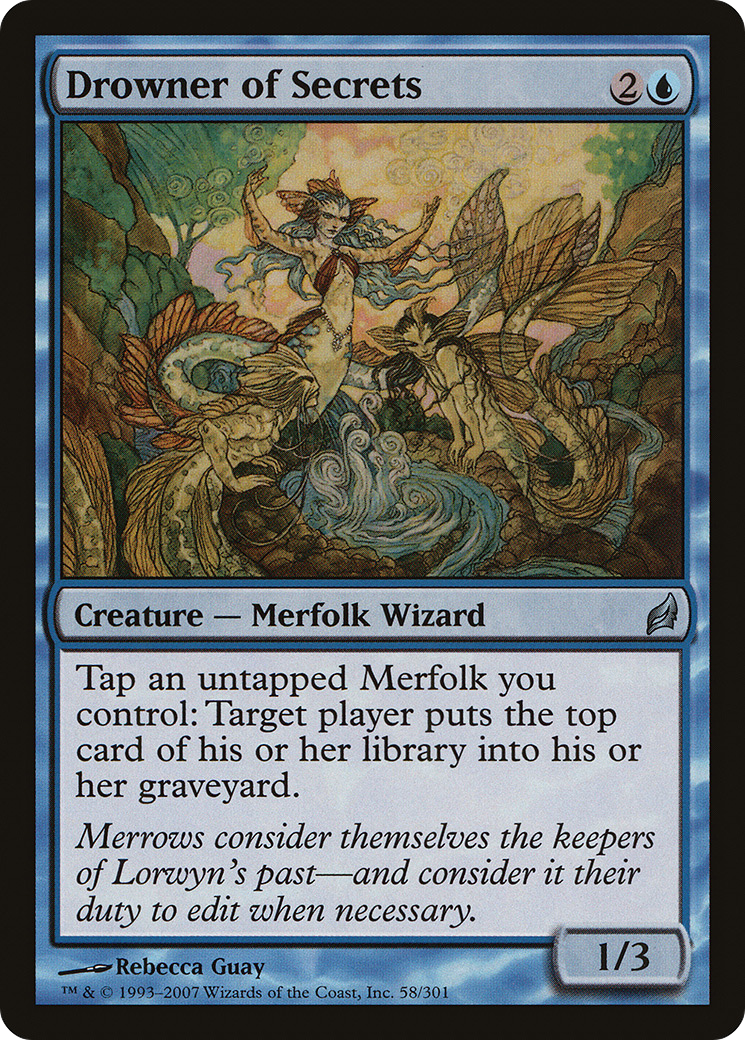 Drowner of Secrets (LRW-058) - Lorwyn Foil - Premium MTG Single from Wizards of the Coast - Just $1.88! Shop now at Game Crave Tournament Store