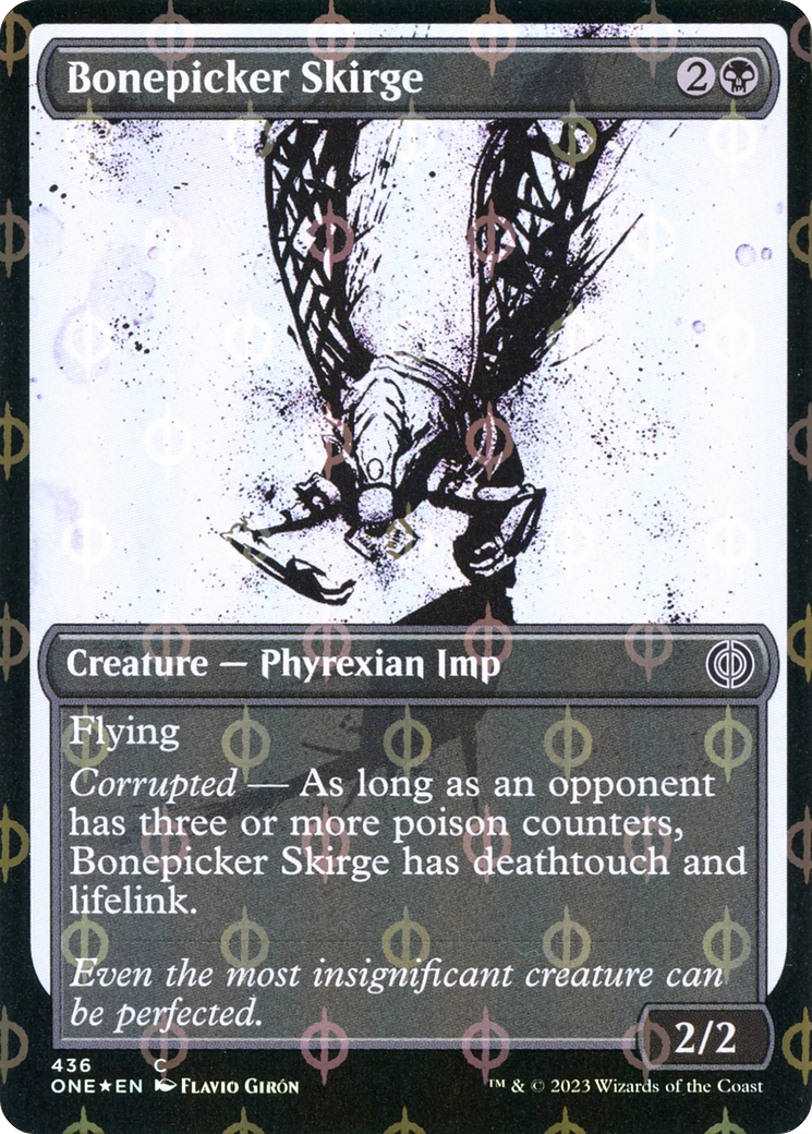 Bonepicker Skirge (ONE-436) - Phyrexia: All Will Be One: (Showcase) Foil - Premium MTG Single from Wizards of the Coast - Just $0.08! Shop now at Game Crave Tournament Store