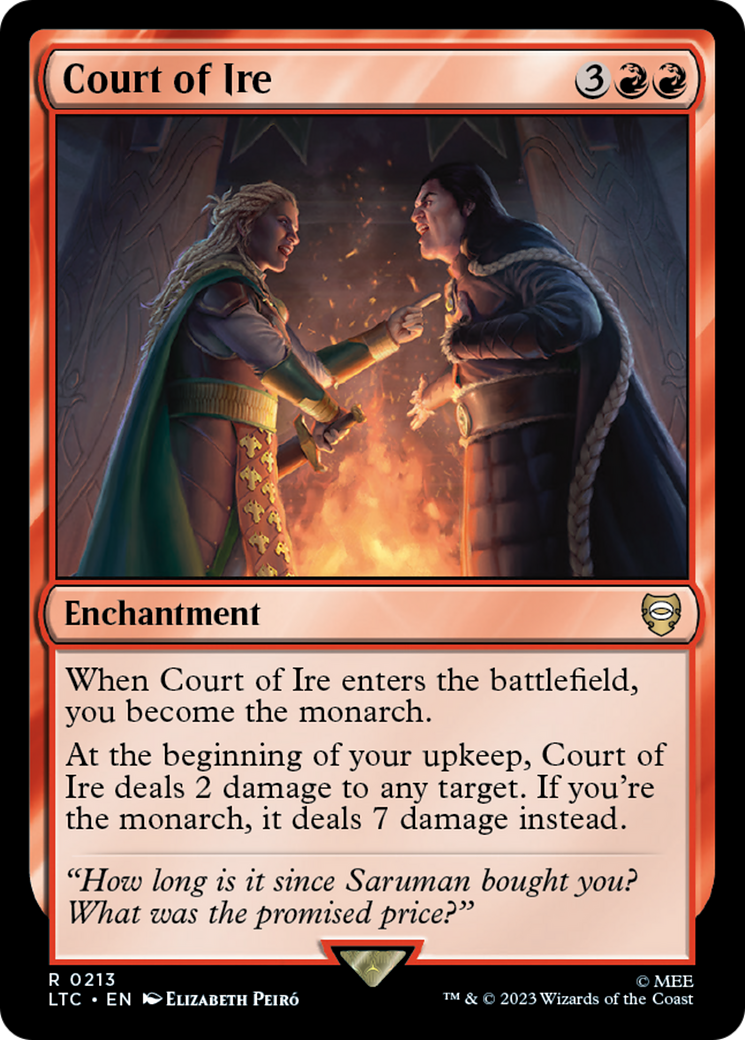 Court of Ire (LTC-213) - Tales of Middle-earth Commander - Premium MTG Single from Wizards of the Coast - Just $0.09! Shop now at Game Crave Tournament Store