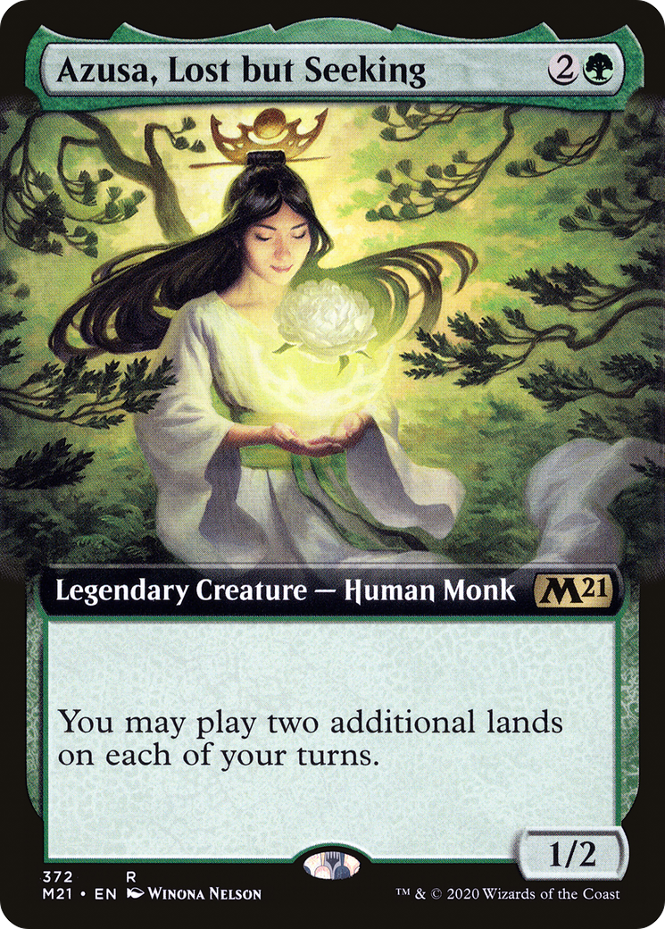 Azusa, Lost but Seeking (M21-372) - Core Set 2021: (Extended Art) Foil - Premium MTG Single from Wizards of the Coast - Just $8.77! Shop now at Game Crave Tournament Store