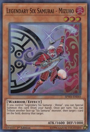 Legendary Six Samurai - Mizuho (SPWA-EN045) - Spirit Warriors 1st Edition - Premium Yugioh Single from Konami - Just $0.72! Shop now at Game Crave Tournament Store