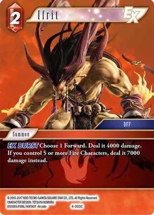 Ifrit EX (OPUS IV) Foil - Premium Final Fantasy Single from Opus IV - Just $0.08! Shop now at Game Crave Tournament Store
