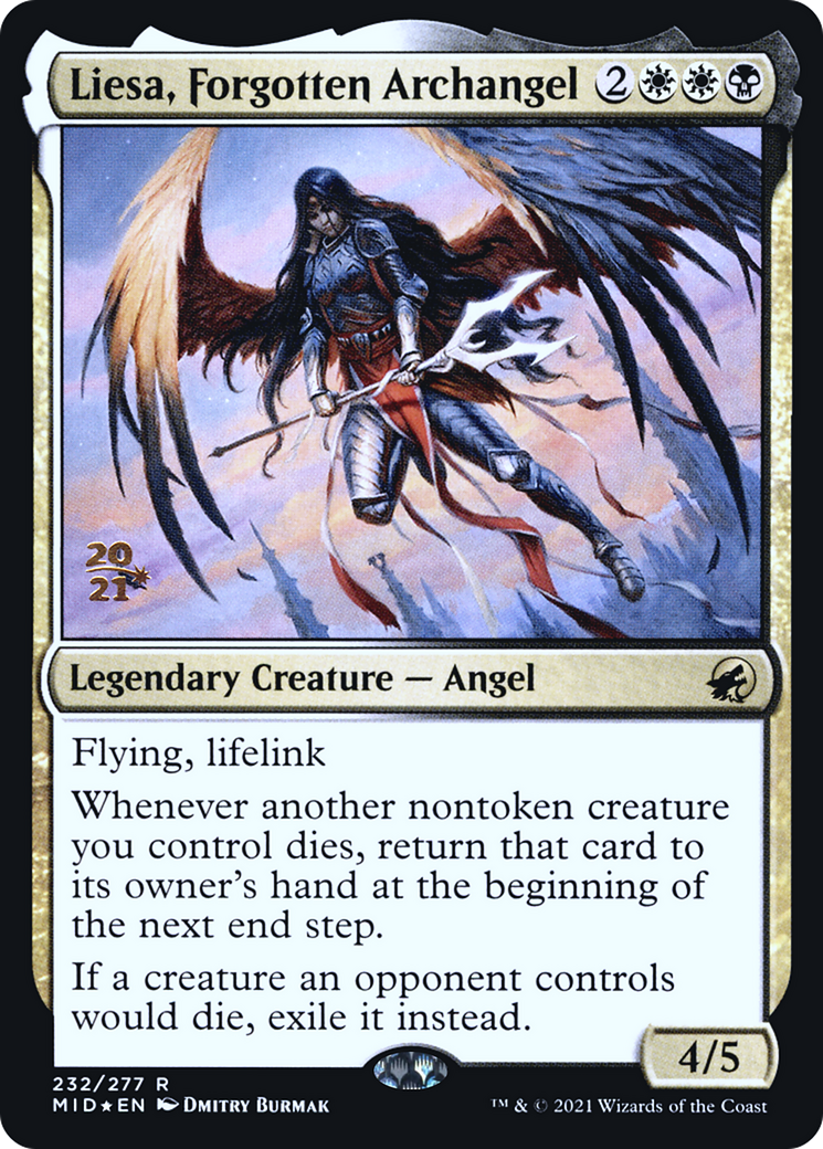 Liesa, Forgotten Archangel (PMID-232S) - Innistrad: Midnight Hunt Promos Foil - Premium MTG Single from Wizards of the Coast - Just $1.20! Shop now at Game Crave Tournament Store