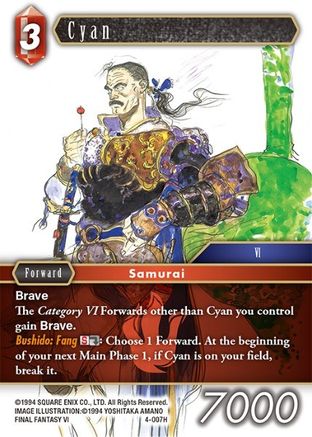 Cyan (OPUS IV) Foil - Premium Final Fantasy Single from Opus IV - Just $0.20! Shop now at Game Crave Tournament Store