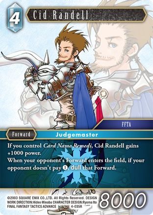 Cid Randell (OPUS IV) - Premium Final Fantasy Single from Opus IV - Just $0.08! Shop now at Game Crave Tournament Store