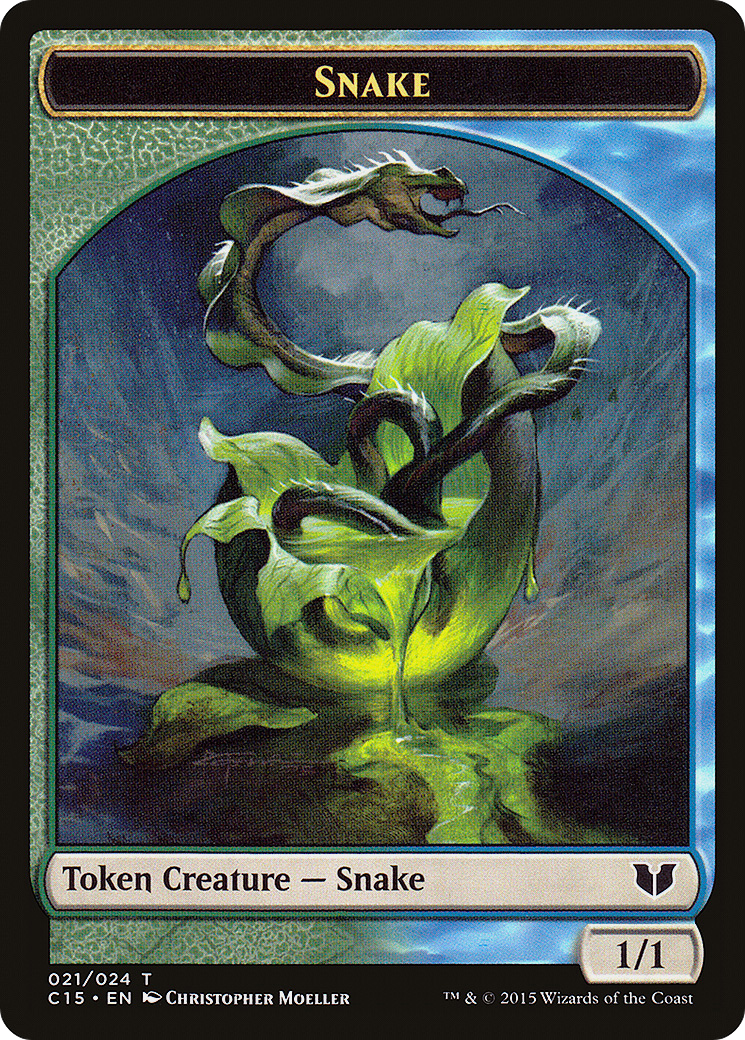 Snake (TC15-021) - Commander 2015 Tokens - Premium MTG Single from Wizards of the Coast - Just $0.25! Shop now at Game Crave Tournament Store