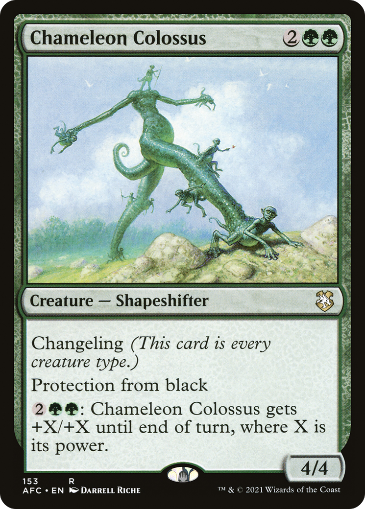 Chameleon Colossus (AFC-153) - Forgotten Realms Commander - Premium MTG Single from Wizards of the Coast - Just $0.86! Shop now at Game Crave Tournament Store