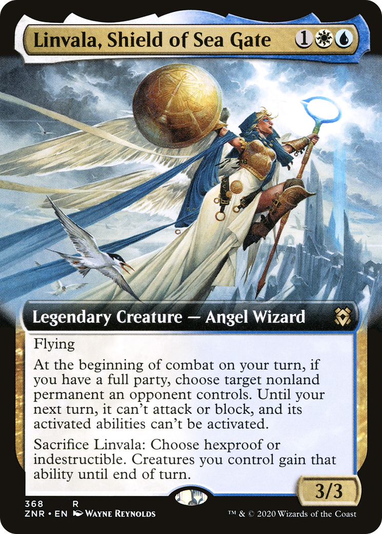 Linvala, Shield of Sea Gate (ZNR-368) - Zendikar Rising: (Extended Art) Foil - Premium MTG Single from Wizards of the Coast - Just $0.14! Shop now at Game Crave Tournament Store