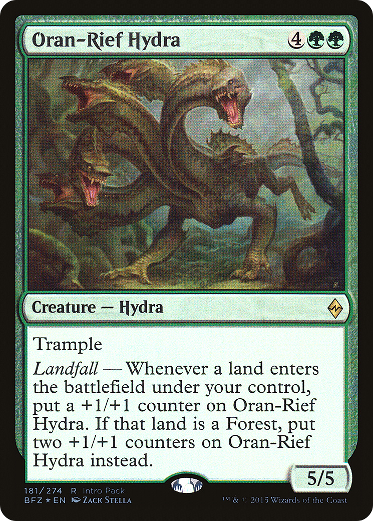 Oran-Rief Hydra (PBFZ-181) - Battle for Zendikar Promos Foil - Premium MTG Single from Wizards of the Coast - Just $0.25! Shop now at Game Crave Tournament Store